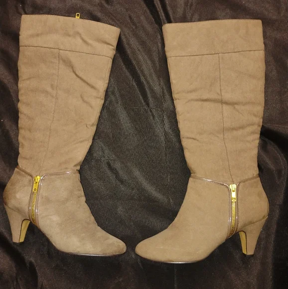 Elegant Tan Knee-High Women's Boots Sz 8.5 N - Picture 2 of 7